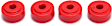 9.8101R Shock Bushing - Red, Polyurethane, 1-Piece, Universal, Set of 4