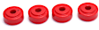 9.8101R Shock Bushing - Red, Polyurethane, 1-Piece, Universal, Set of 4