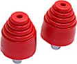 9.9101R Universal Shock Bump Stop, Red, Polyurethane, 2-1/8 in. Height, 2 in. Diameter, Set Of 2