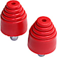 9.9101R Universal Shock Bump Stop, Red, Polyurethane, 2-1/8 in. Height, 2 in. Diameter, Set Of 2