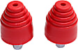 9.9101R Universal Shock Bump Stop, Red, Polyurethane, 2-1/8 in. Height, 2 in. Diameter, Set Of 2