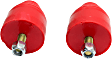 9.9101R Universal Shock Bump Stop, Red, Polyurethane, 2-1/8 in. Height, 2 in. Diameter, Set Of 2