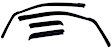 571651 Front and Rear Window Visor, Dark Smoke