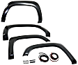 751194 Front and Rear, Driver and Passenger Side Fender Flares, Lightly Textured Black Rugged Look Series