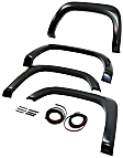 751194 Front and Rear, Driver and Passenger Side Fender Flares, Lightly Textured Black Rugged Look Series