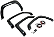 751194 Front and Rear, Driver and Passenger Side Fender Flares, Lightly Textured Black Rugged Look Series