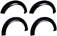 751504 Front and Rear, Driver and Passenger Side Fender Flares, Lightly Textured Black Rugged Look Series