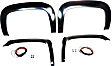 751504 Front and Rear, Driver and Passenger Side Fender Flares, Lightly Textured Black Rugged Look Series