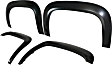 751504 Front and Rear, Driver and Passenger Side Fender Flares, Lightly Textured Black Rugged Look Series