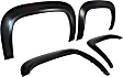 751504 Front and Rear, Driver and Passenger Side Fender Flares, Lightly Textured Black Rugged Look Series