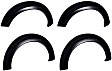 751514 Front and Rear, Driver and Passenger Side Fender Flares, Lightly Textured Black Rugged Look Series