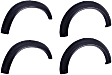 792654 Front and Rear, Driver and Passenger Side Fender Flares, Lightly Textured Black Bolt-on Look Series