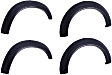 792854 Front and Rear, Driver and Passenger Side Fender Flares, Lightly Textured Black Bolt-on Look Series