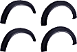 796004 Front and Rear, Driver and Passenger Side Fender Flares, Lightly Textured Black Bolt-on Look Series