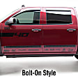 991674 Side Molding - Black, ABS Plastic, Direct Fit, Set of 4