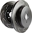 BSD7319 Rear Brake Disc, Slotted, 8 Lugs,, BSD Sport Ultra Quiet V Slot