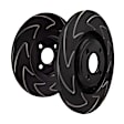 BSD7329 Rear, Driver or Passenger Side Brake Disc, Slotted, 5 Lugs,, BSD Sport Ultra Quiet V Slot
