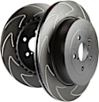 2014 Chevrolet Silverado 1500 - Rear Brake Disc, Slotted, 6 Lugs, For FMSI Pad No. D1194; Vented; 6 Bolt Holes; 345mm Dia.; 85mm Height; 20mm Thick; 78.5mm Center Hole Dia., BSD Sport Ultra Quiet V Slot