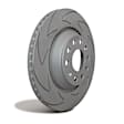 BSD7440 Rear Brake Disc, Silver Grey Geomet, Slotted, 5 Lugs, 281.94 mm, BSD Sport Ultra Quiet V Slot