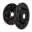 BSD7440 Rear Brake Disc, Silver Grey Geomet, Slotted, 5 Lugs, 281.94 mm, BSD Sport Ultra Quiet V Slot