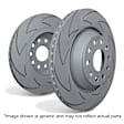 BSD7720 Front, Driver or Passenger Side Brake Disc, Silver Grey Geomet, Slotted, 5 Lugs, 6.2L, 8Cyl, BSD Sport Ultra Quiet V Slot