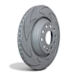 BSD7720 Front, Driver or Passenger Side Brake Disc, Silver Grey Geomet, Slotted, 5 Lugs, 6.2L, 8Cyl, BSD Sport Ultra Quiet V Slot