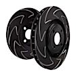 BSD7766 Front, Driver or Passenger Side Brake Disc, Slotted, 4 Lugs, 280 mm,, BSD Sport Ultra Quiet V Slot