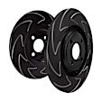 BSD7806 Rear, Driver or Passenger Side Brake Disc, Slotted,, BSD Sport Ultra Quiet V Slot