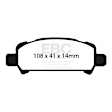 DP21293 Rear Greenstuff 2000 Aramid Fiber Sport Aramid Fiber Brake Pad Set