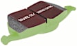 2012 Ford Fusion - Front Aramid Fiber Brake Pad Set, FMSI Pad No. D1164; Vented; 5 Bolt Holes; 299mm Dia.; 49mm Height; 25mm Thick; 72mm Center Hole Dia., Greenstuff 2000 Aramid Fiber Sport