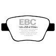 2011 Audi A3 - Rear Aramid Fiber Brake Pad Set, 2.0L 4Cyl, FMSI Pad No. D1456, Fits Vehicles With Bosch Calipers, Greenstuff 2000 Aramid Fiber Sport