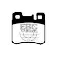 1990 Mercedes Benz 500SL - Rear Aramid Fiber Brake Pad Set, FMSI Pad No. D495; Solid; 5 Bolt Holes; 278mm Dia.; 55mm Height; 9mm Thick; 67mm Center Hole Dia., Greenstuff 2000 Aramid Fiber Sport