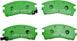 DP2988 Front Greenstuff 2000 Aramid Fiber Sport Aramid Fiber Brake Pad Set