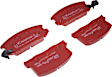2002 Toyota MR2 Spyder - Rear Aramid Fiber Ceramic Brake Pad Set, FMSI Pad No. D528; Vented; 5 Bolt Holes; 263mm Dia.; 46mm Height; 16mm Thick; 62mm Center Hole Dia., Redstuff Ceramic Low Dust