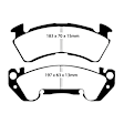 DP31147C Front Redstuff Ceramic Low Dust Aramid Fiber Ceramic Brake Pad Set