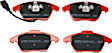 2008 Volkswagen GTI - Front Aramid Fiber Ceramic Brake Pad Set, 2.0L 4Cyl, FMSI Pad No. D1107, Redstuff Ceramic Low Dust