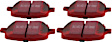 DP31763C Front Redstuff Ceramic Low Dust Aramid Fiber Ceramic Brake Pad Set