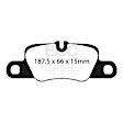 DP31858C Rear Redstuff Ceramic Low Dust Aramid Fiber Ceramic Brake Pad Set