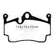 DP31920C Rear Redstuff Ceramic Low Dust Aramid Fiber Ceramic Brake Pad Set