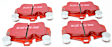 DP32029C Front Redstuff Ceramic Low Dust Aramid Fiber Ceramic Brake Pad Set