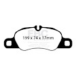 2012 Porsche Boxster - Front Aramid Fiber Ceramic Brake Pad Set, Redstuff Ceramic Low Dust