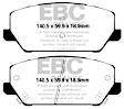 2019 Hyundai Veloster N - Front Aramid Fiber Ceramic Brake Pad Set, 2.0L 4Cyl, FMSI Pad No. D2211, Redstuff Ceramic Low Dust