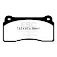 DP41110R Yellowstuff Street and Track Aramid Fiber Brake Pad Set