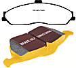 2005 Pontiac GTO - Front Aramid Fiber Brake Pad Set, FMSI Pad No. D731; Vented; 5 Bolt Holes; 320mm Dia.; 83mm Height; 32mm Thick; 71.4mm Center Hole Dia., Yellowstuff Street and Track