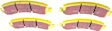DP41308R Front Yellowstuff Street and Track Aramid Fiber Brake Pad Set