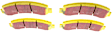 DP41308R Front Yellowstuff Street and Track Aramid Fiber Brake Pad Set
