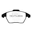 DP41517R Front Yellowstuff Street and Track Aramid Fiber Brake Pad Set