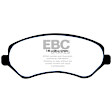 2006 Dodge Caravan - Front Aramid Fiber Brake Pad Set, With Rear Drum, FMSI Pad No. D856; Vented; 5 Bolt Holes; 288mm Dia.; 65mm Height; 28mm Thick; 72mm Center Hole Dia., Yellowstuff Street and Track