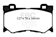 DP41823R Front Yellowstuff Street and Track Aramid Fiber Brake Pad Set