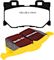2011 Infiniti G37 - Rear Aramid Fiber Brake Pad Set, 3.7L 6Cyl, FMSI Pad No. D1347, Yellowstuff Street and Track